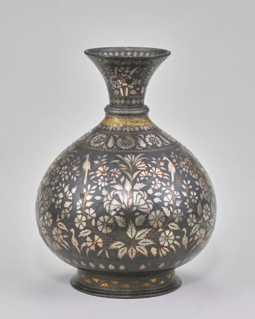 Engraved Brass Vase