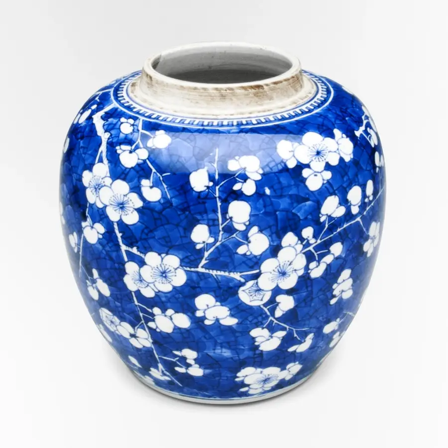 Indigo Blossom Ginger Jar