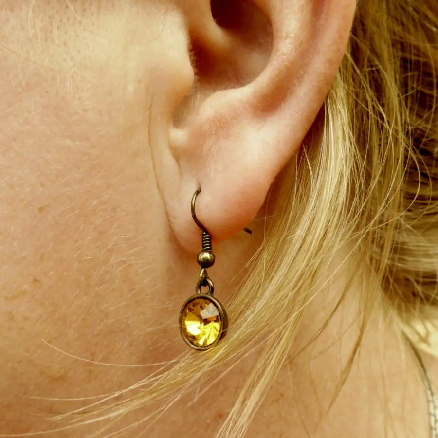 Amber Drop Earrings