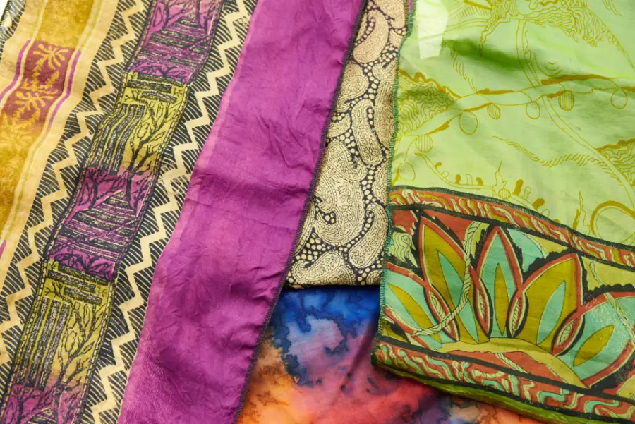 Half-Silk Saree, Parrot Green