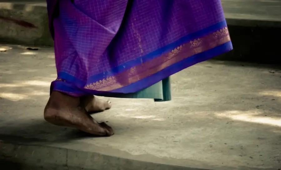 Dhakai Jamdani Saree, Violet